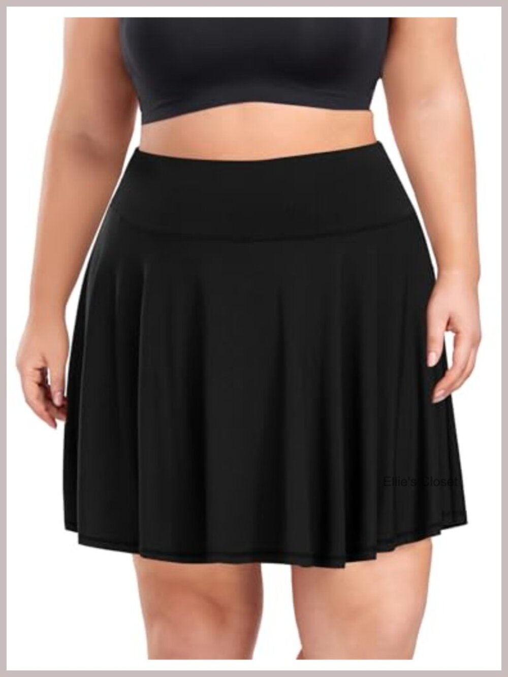 Plus Size Tennis Skort with Built-in Shorts, High Waisted Pleated Athletic